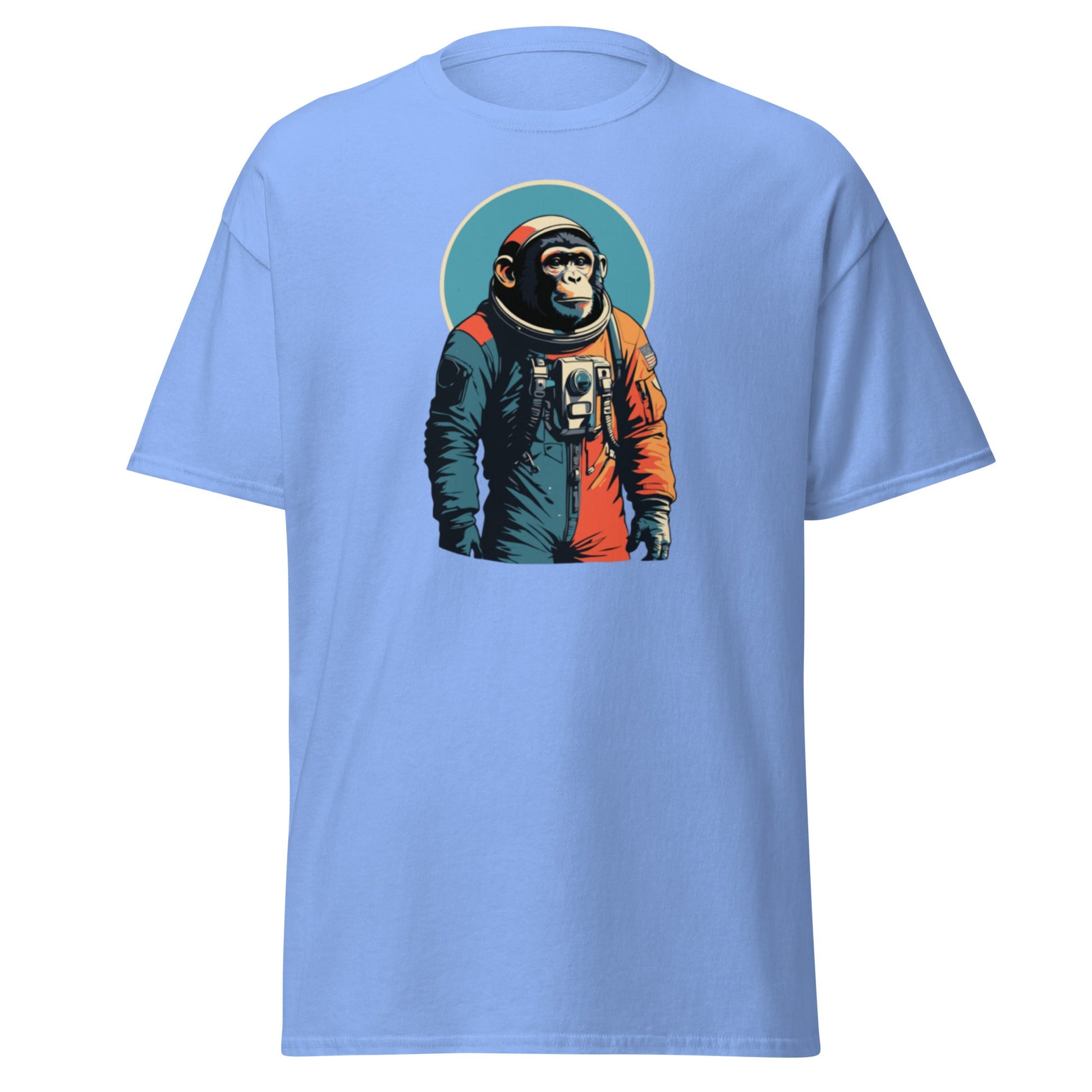 Monkey Astronaut | Space T-Shirt - Carolina Blue - T-Shirts Online