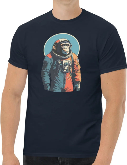 Monkey Astronaut | Space T-Shirt - Black - T-Shirts Online