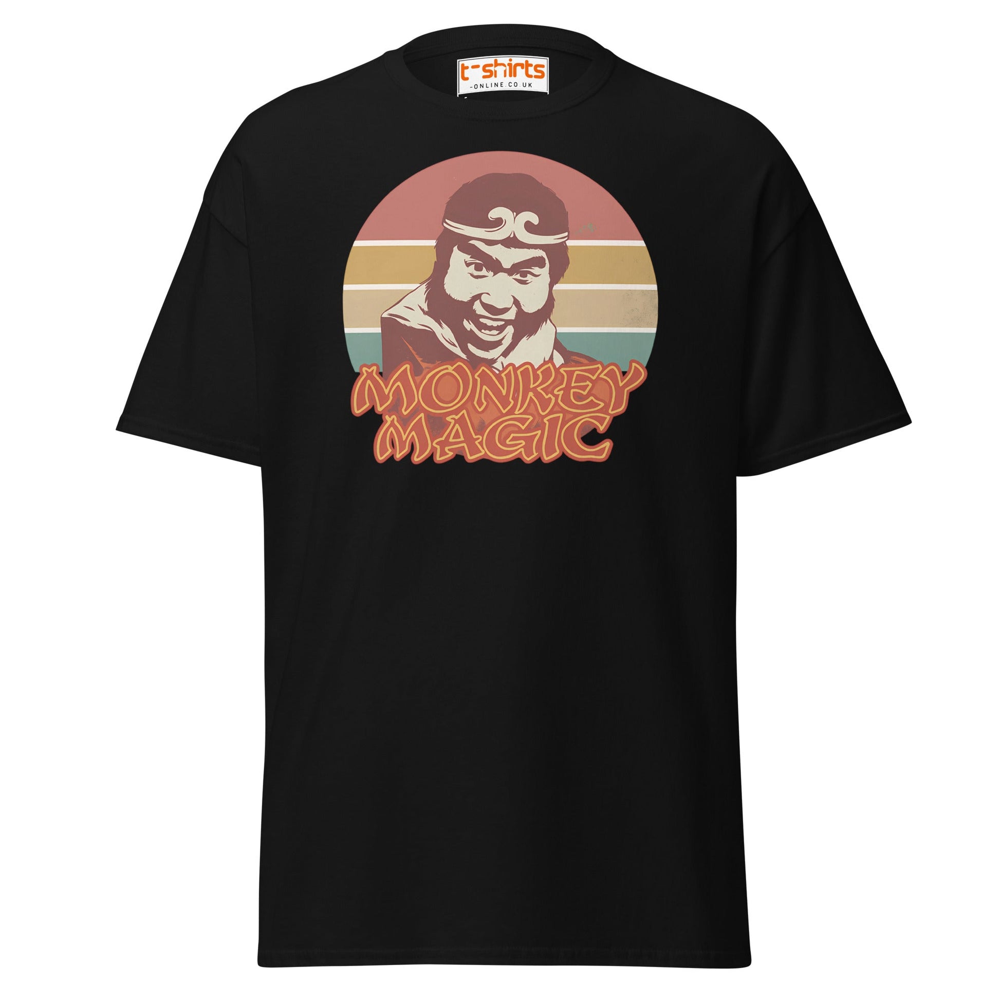 Monkey Magic Retro T-Shirt – Vintage TV Show Tee - Black - T-Shirts Online