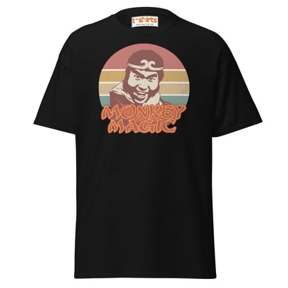 Monkey Magic Retro T-Shirt – Vintage TV Show Tee - Black - T-Shirts Online