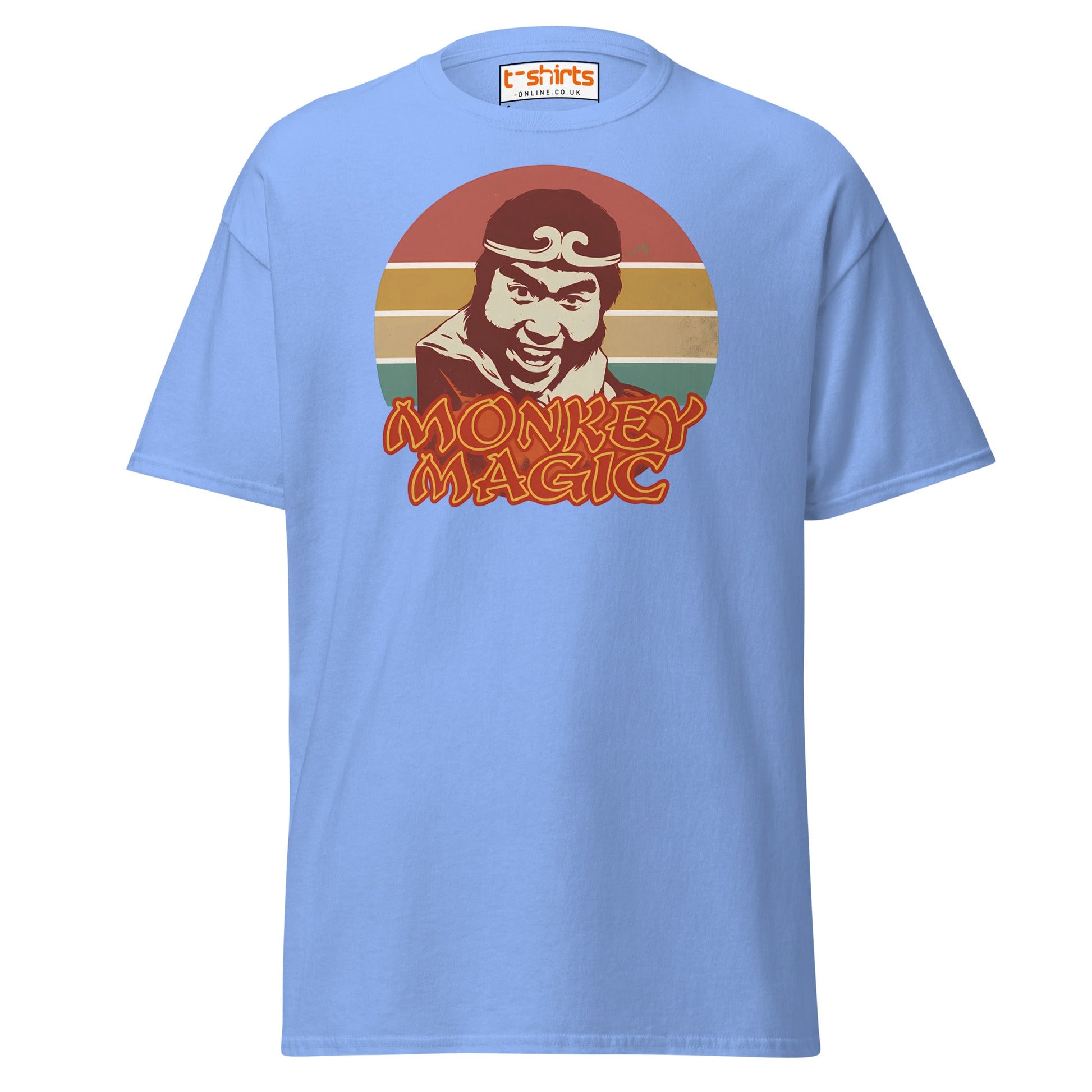 Monkey Magic Retro T-Shirt – Vintage TV Show Tee - Carolina Blue - T-Shirts Online