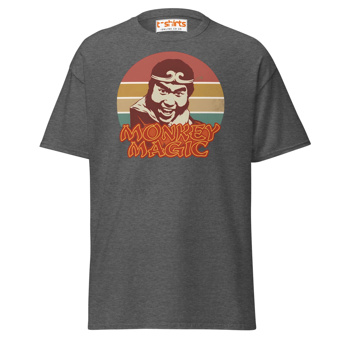 Monkey Magic Retro T-Shirt – Vintage TV Show Tee - Dark Heather - T-Shirts Online
