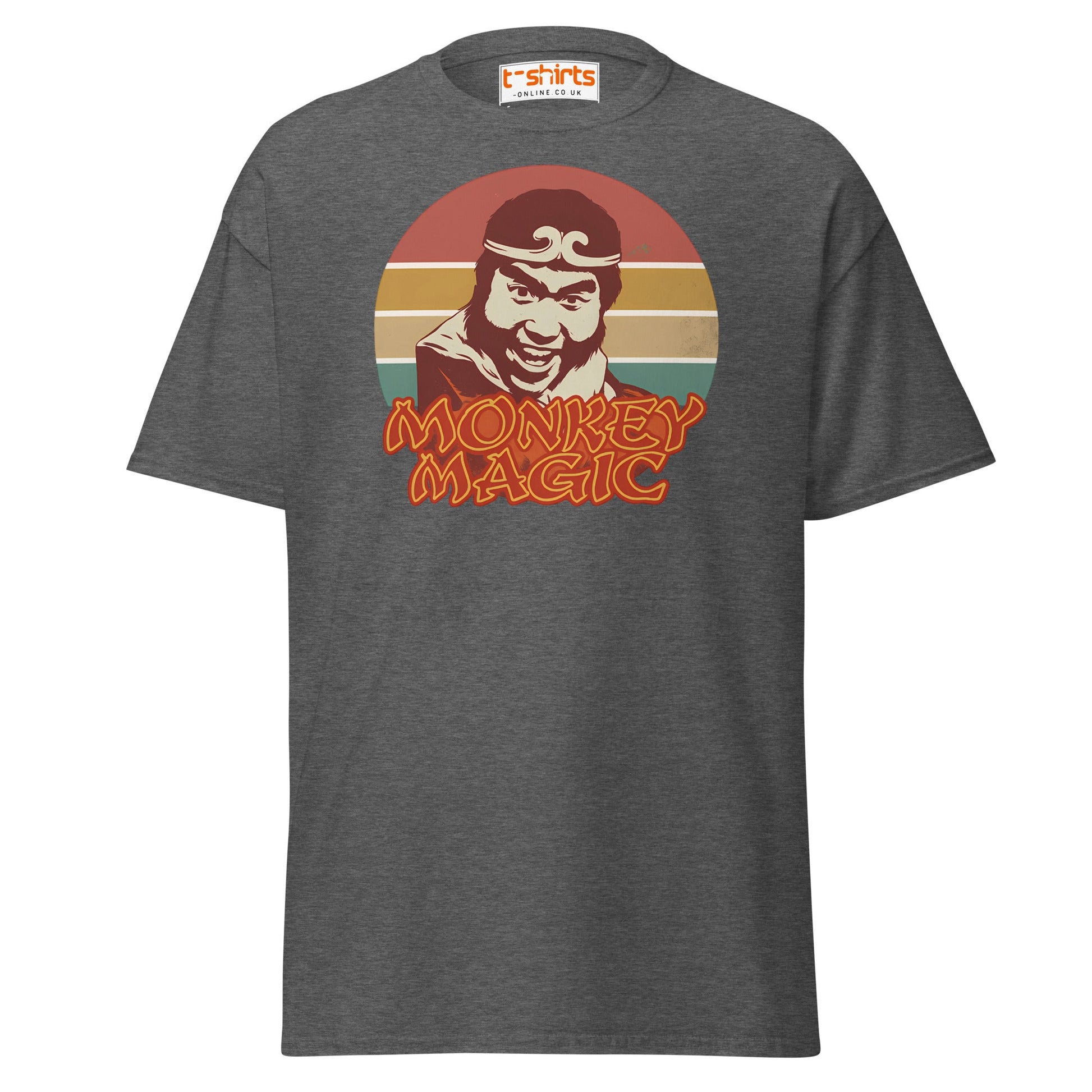 Monkey Magic Retro T-Shirt – Vintage TV Show Tee - Dark Heather - T-Shirts Online