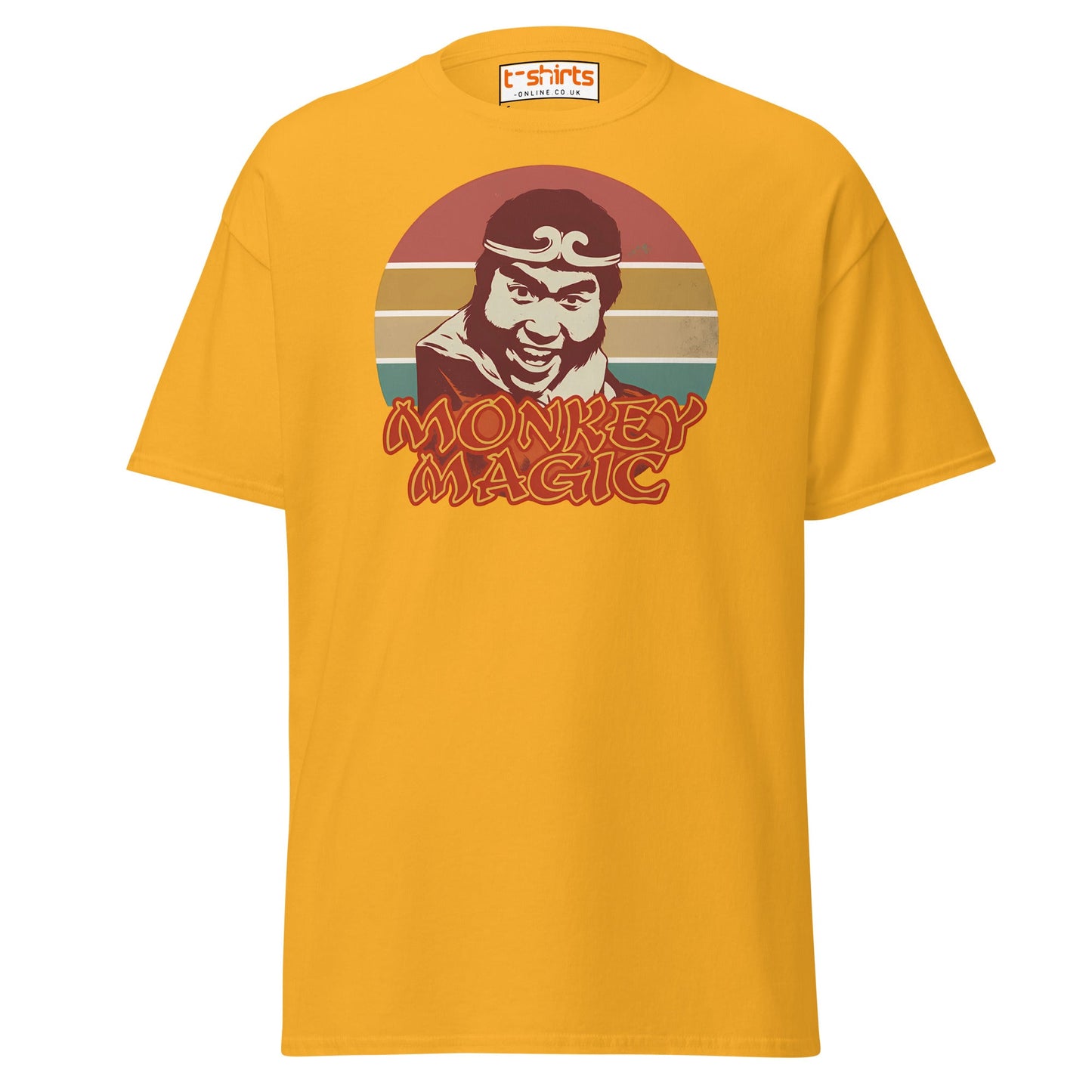 Monkey Magic Retro T-Shirt – Vintage TV Show Tee - Gold - T-Shirts Online