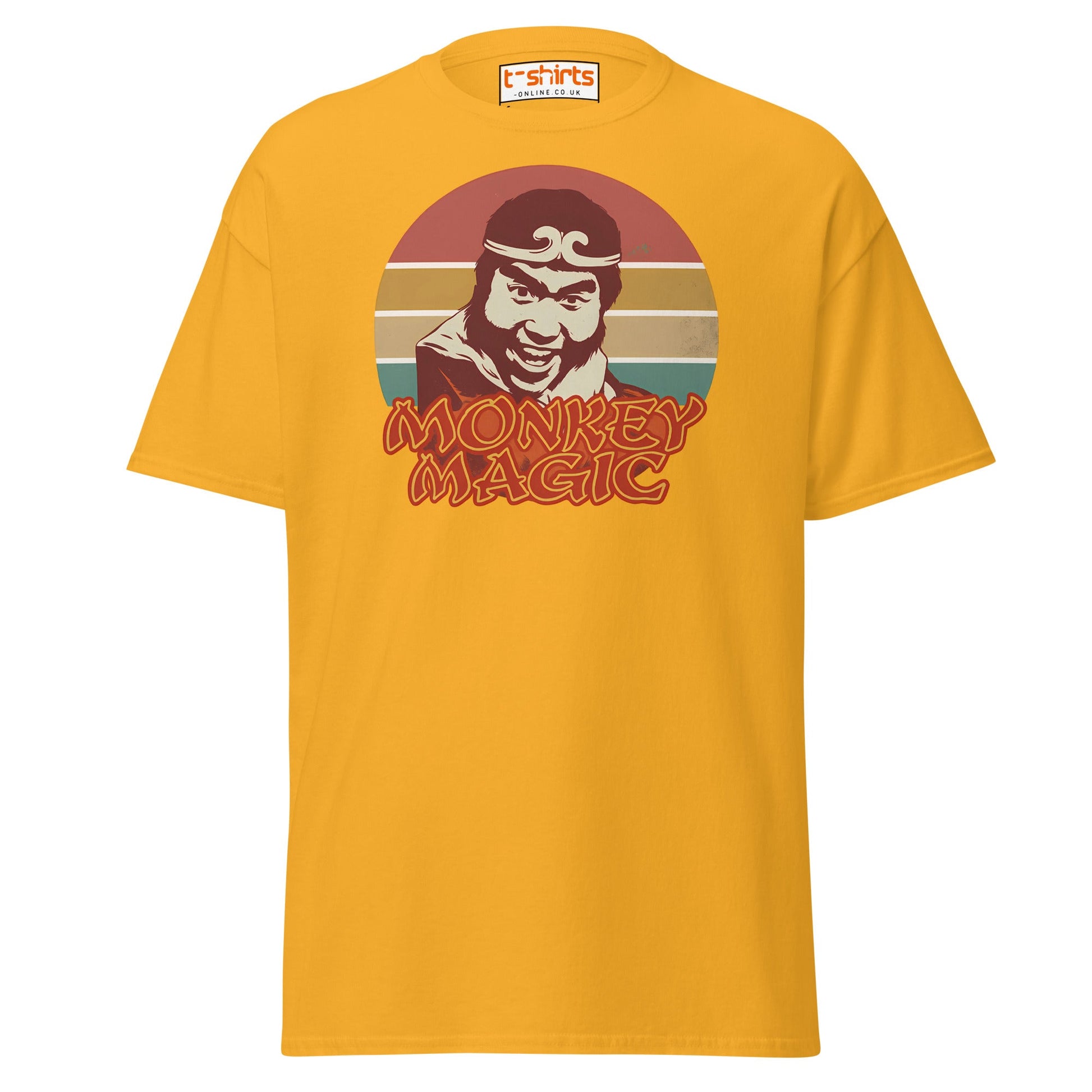 Monkey Magic Retro T-Shirt – Vintage TV Show Tee - Gold - T-Shirts Online