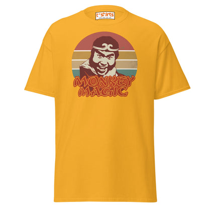 Monkey Magic Retro T-Shirt – Vintage TV Show Tee - Gold - T-Shirts Online