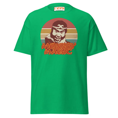 Monkey Magic Retro T-Shirt – Vintage TV Show Tee - Irish Green - T-Shirts Online