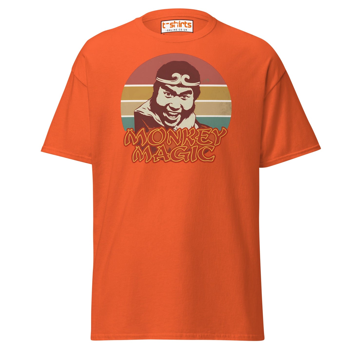 Monkey Magic Retro T-Shirt – Vintage TV Show Tee - Orange - T-Shirts Online