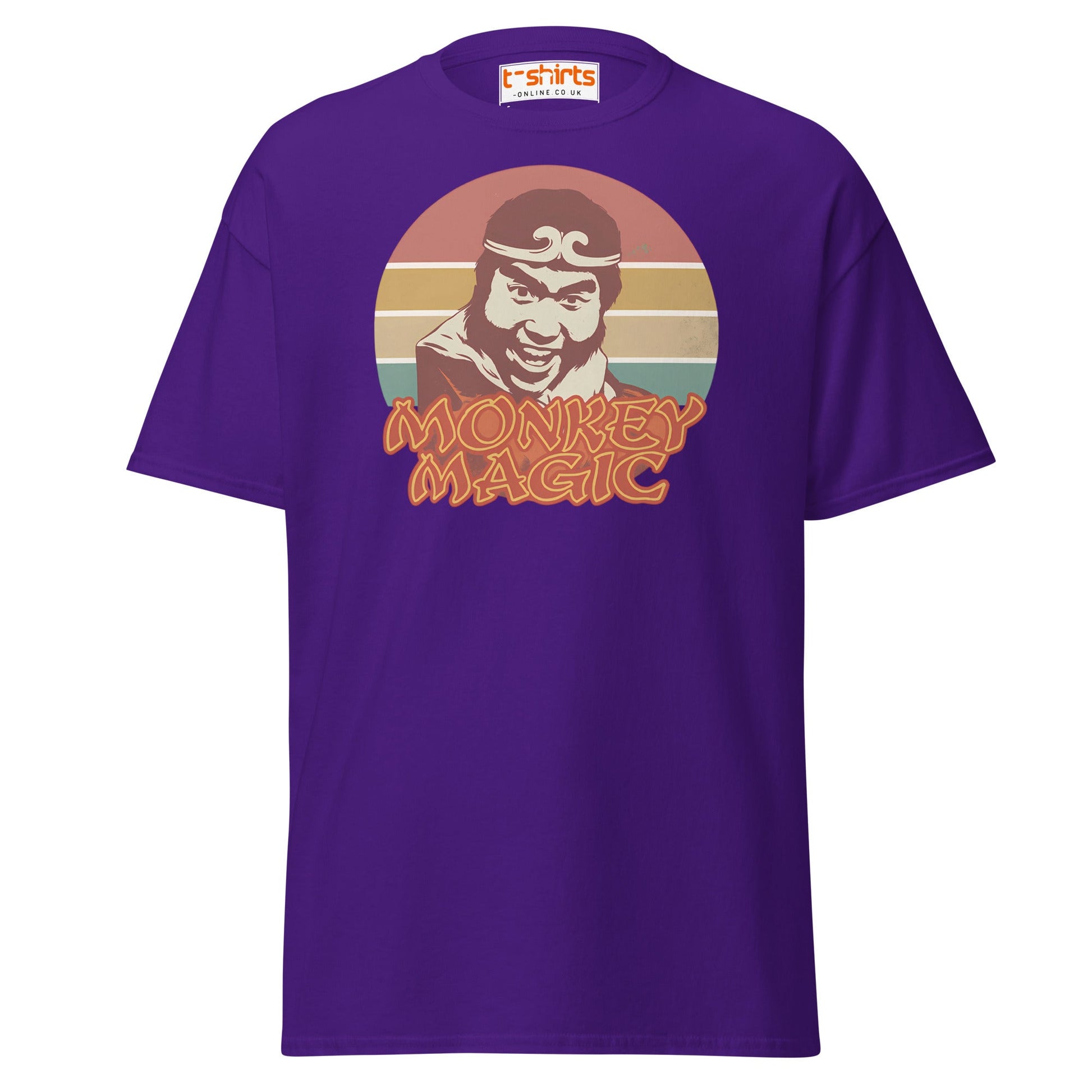 Monkey Magic Retro T-Shirt – Vintage TV Show Tee - Purple - T-Shirts Online