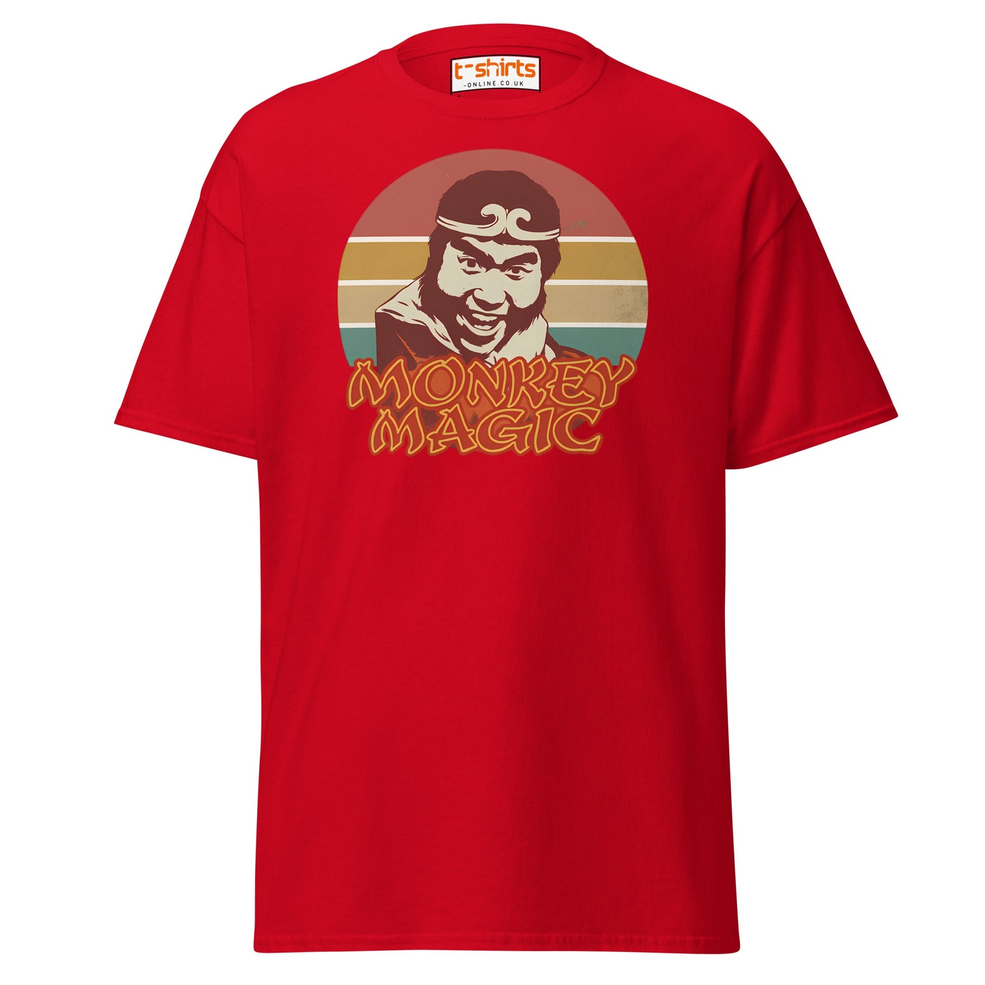 Monkey Magic Retro T-Shirt – Vintage TV Show Tee - Red - T-Shirts Online