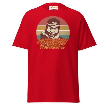 Monkey Magic Retro T-Shirt – Vintage TV Show Tee - Red - T-Shirts Online