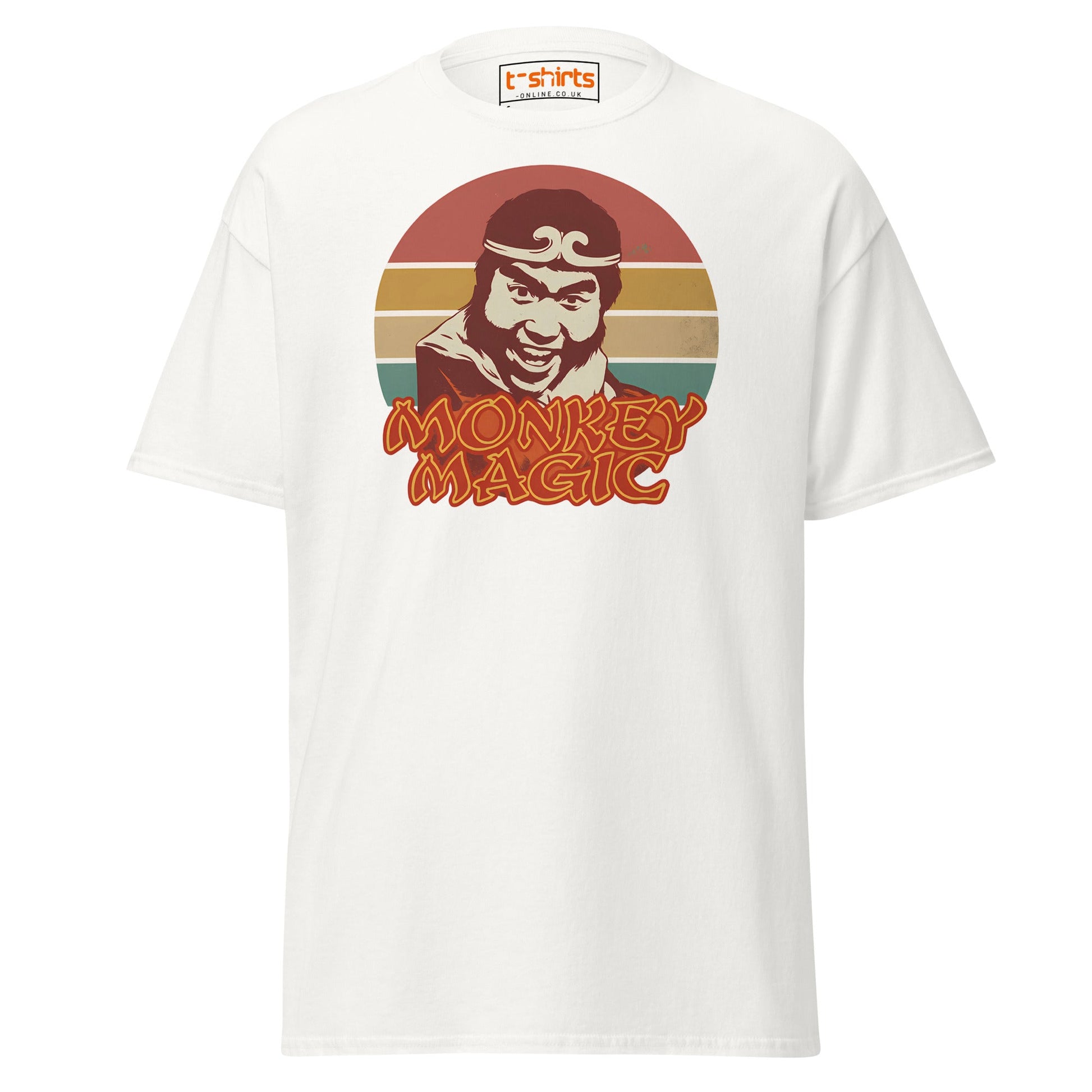 Monkey Magic Retro T-Shirt – Vintage TV Show Tee - White - T-Shirts Online