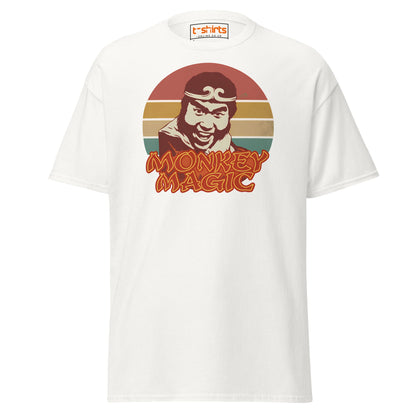 Monkey Magic Retro T-Shirt – Vintage TV Show Tee - White - T-Shirts Online