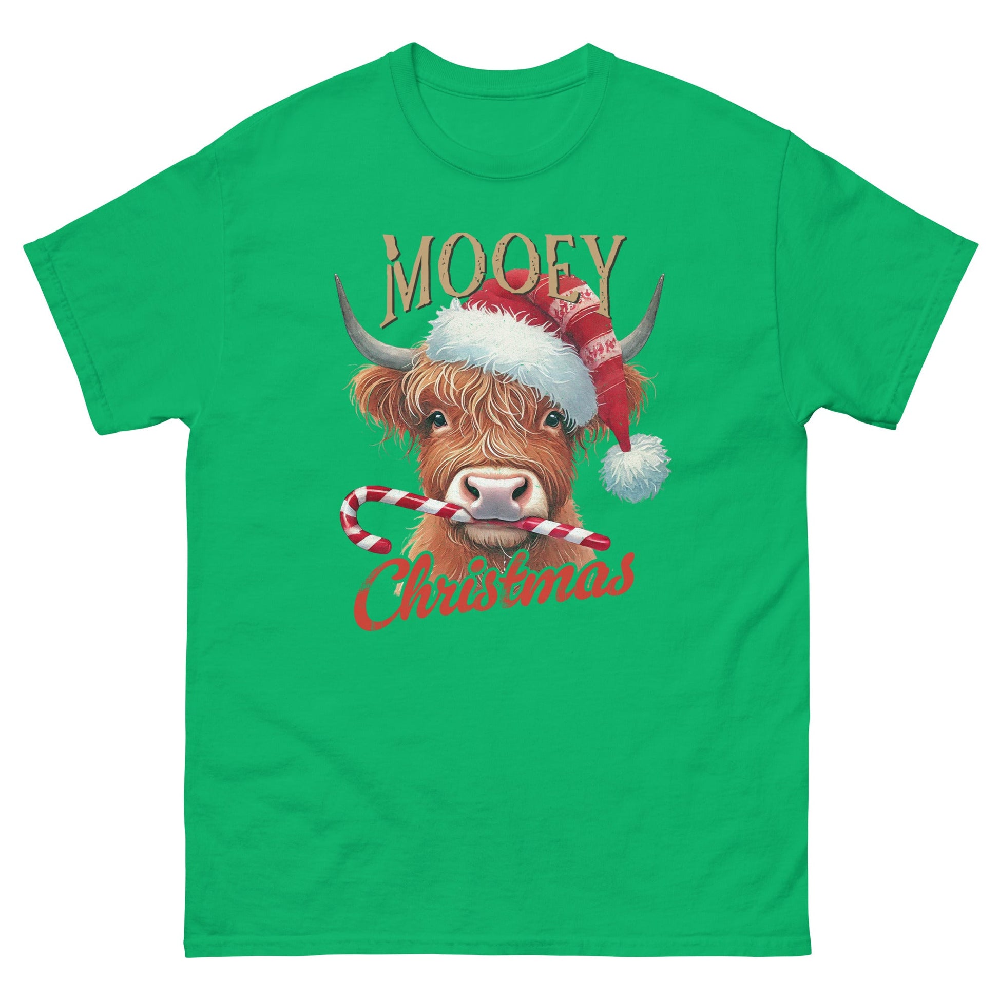 Mooey Christmas | Christmas T-Shirt - Irish Green - T-Shirts Online