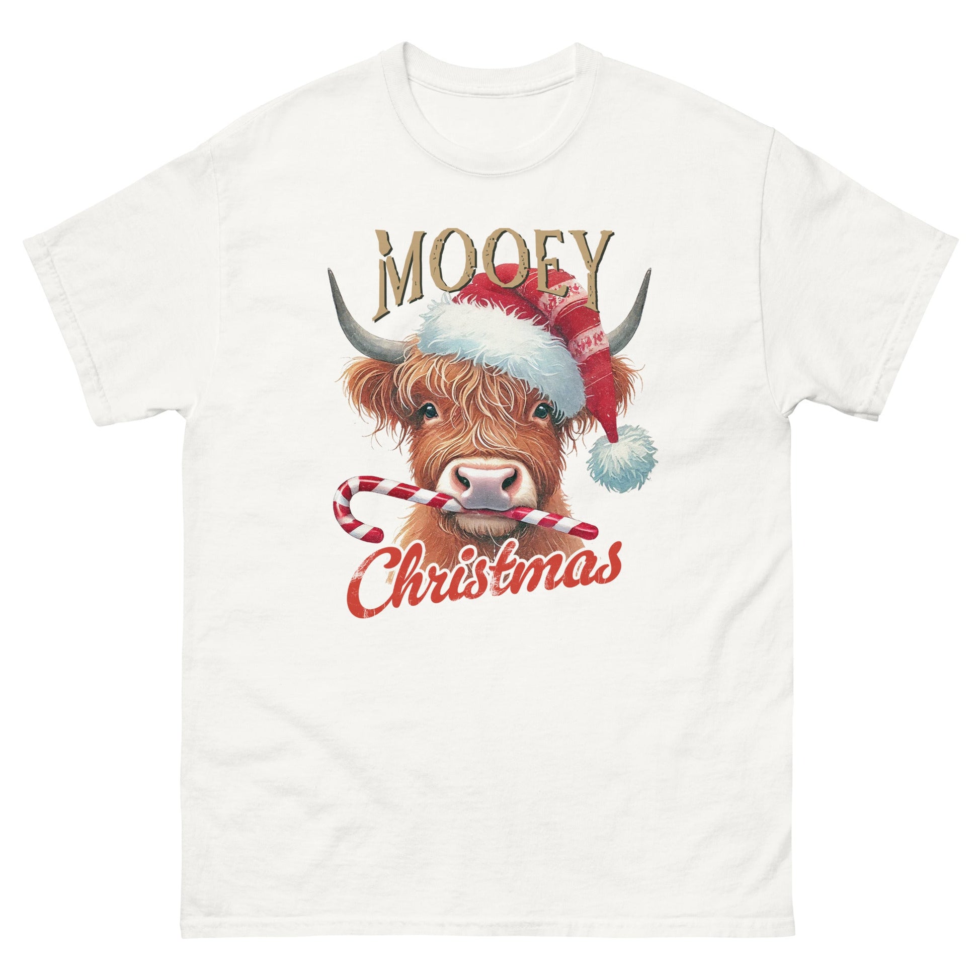 Mooey Christmas | Christmas T-Shirt - White - T-Shirts Online