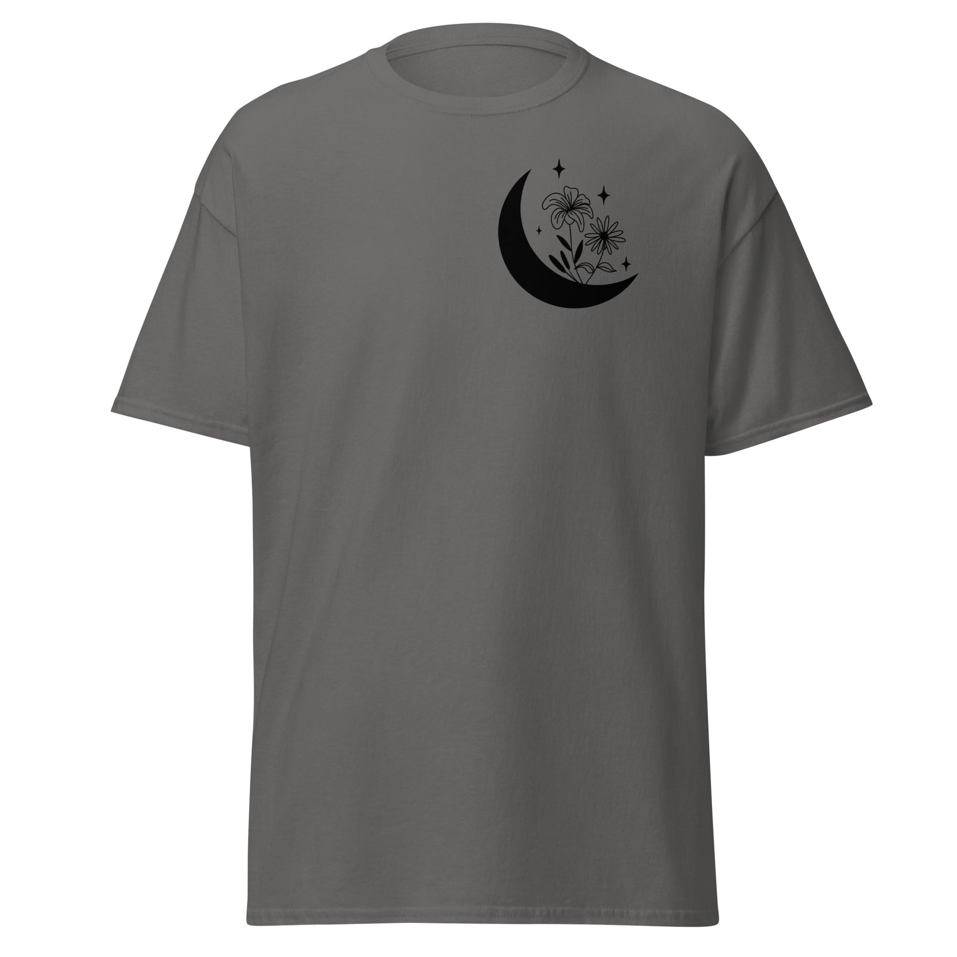 Moon Flowers | Women's T-Shirt - Charcoal - T-Shirts Online
