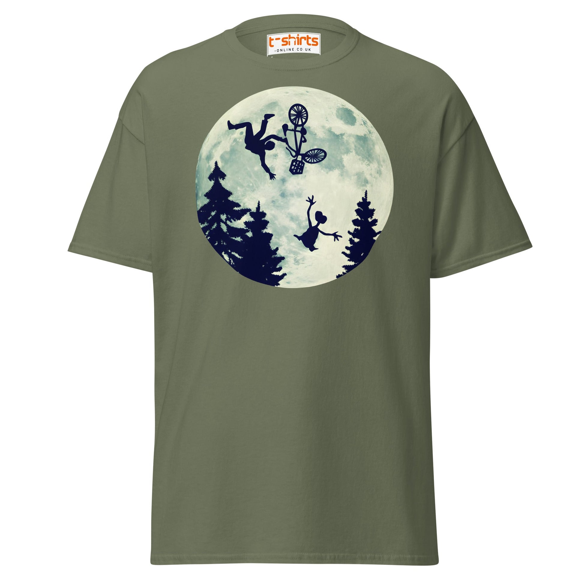 Moonfall Parody T-Shirt – Funny Sci - Fi Humor Tee - Military Green - T-Shirts Online