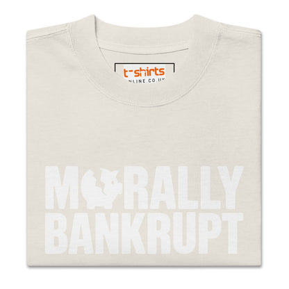 Morally Bankrupt T-Shirt | Oversized Faded Tee - Faded Black - T-Shirts Online