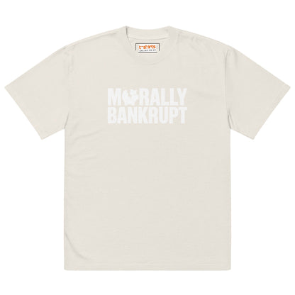 Morally Bankrupt T-Shirt | Oversized Faded Tee - Faded Black - T-Shirts Online