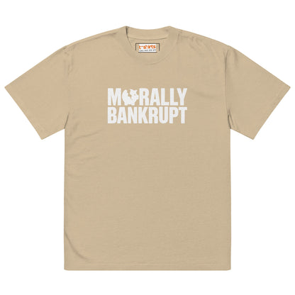Morally Bankrupt T-Shirt | Oversized Faded Tee - Faded Black - T-Shirts Online