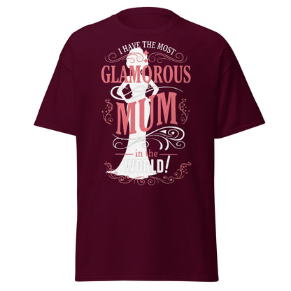 Most Glamorous Mum T-Shirt | Mother's Day Gift Tee - Maroon - T-Shirts Online