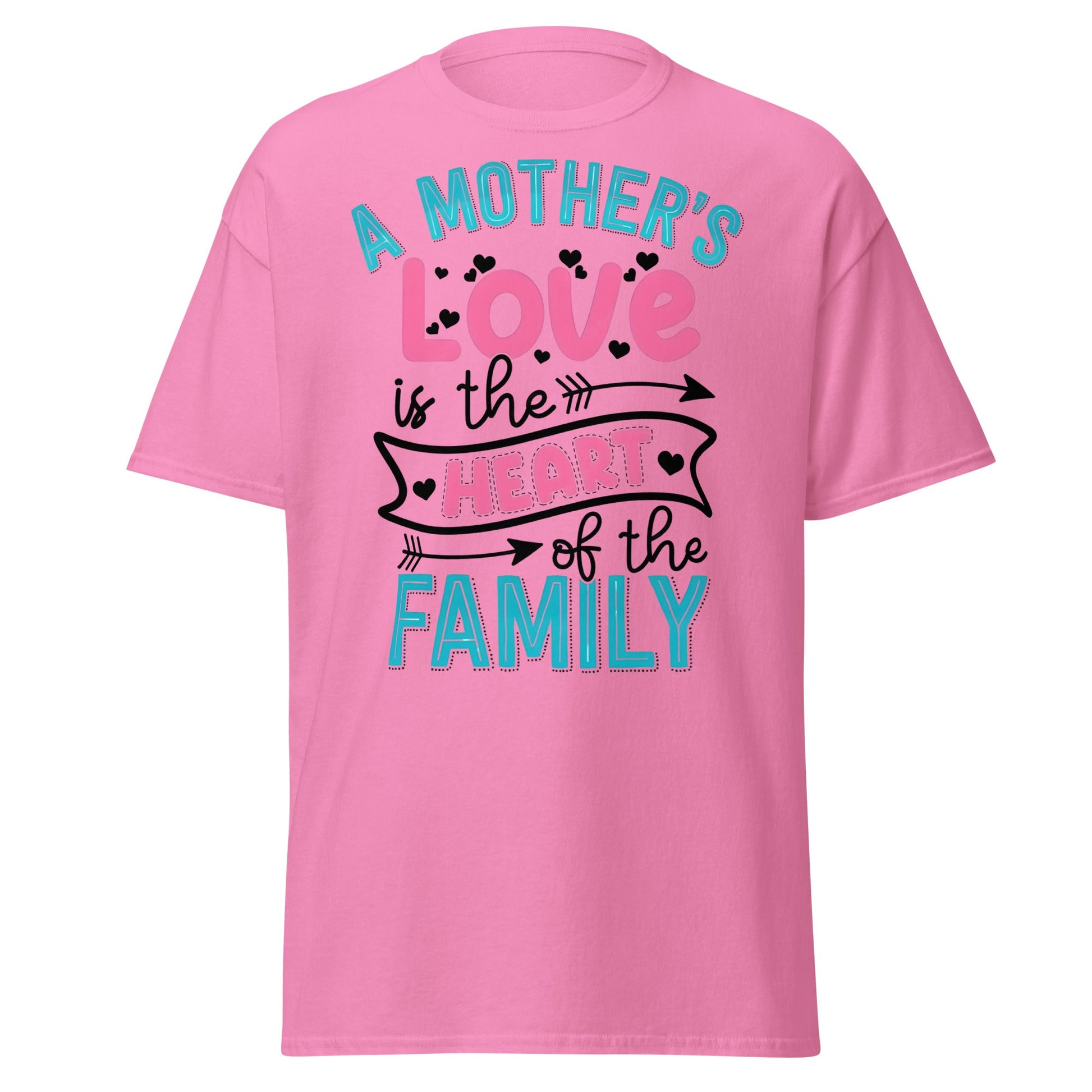 Mother's Love Heart of Family T-Shirt | Mom Gift Tee - Azalea - T-Shirts Online