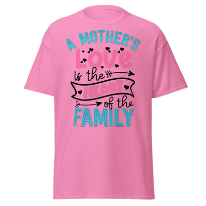 Mother's Love Heart of Family T-Shirt | Mom Gift Tee - Azalea - T-Shirts Online