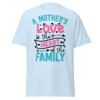 Mother's Love Heart of Family T-Shirt | Mom Gift Tee - Light Blue - T-Shirts Online