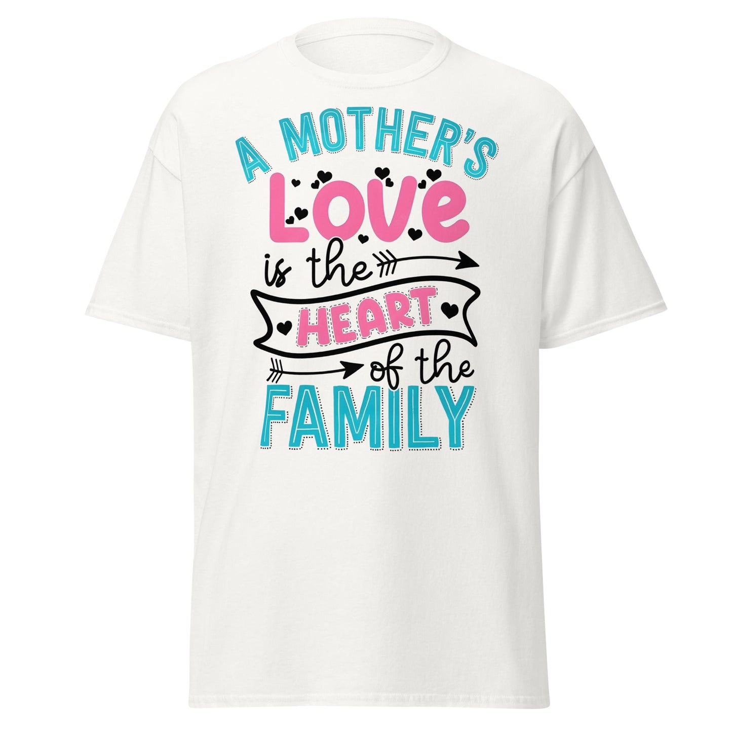 Mother's Love Heart of Family T-Shirt | Mom Gift Tee - White - T-Shirts Online