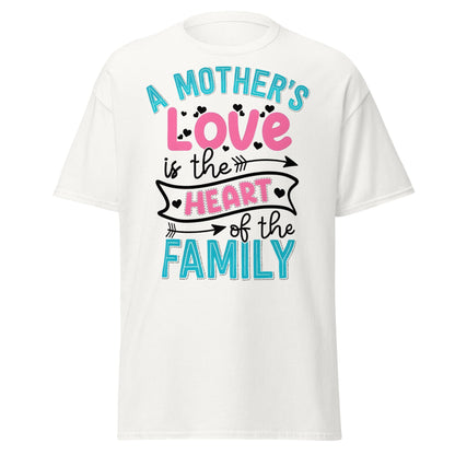 Mother's Love Heart of Family T-Shirt | Mom Gift Tee - White - T-Shirts Online