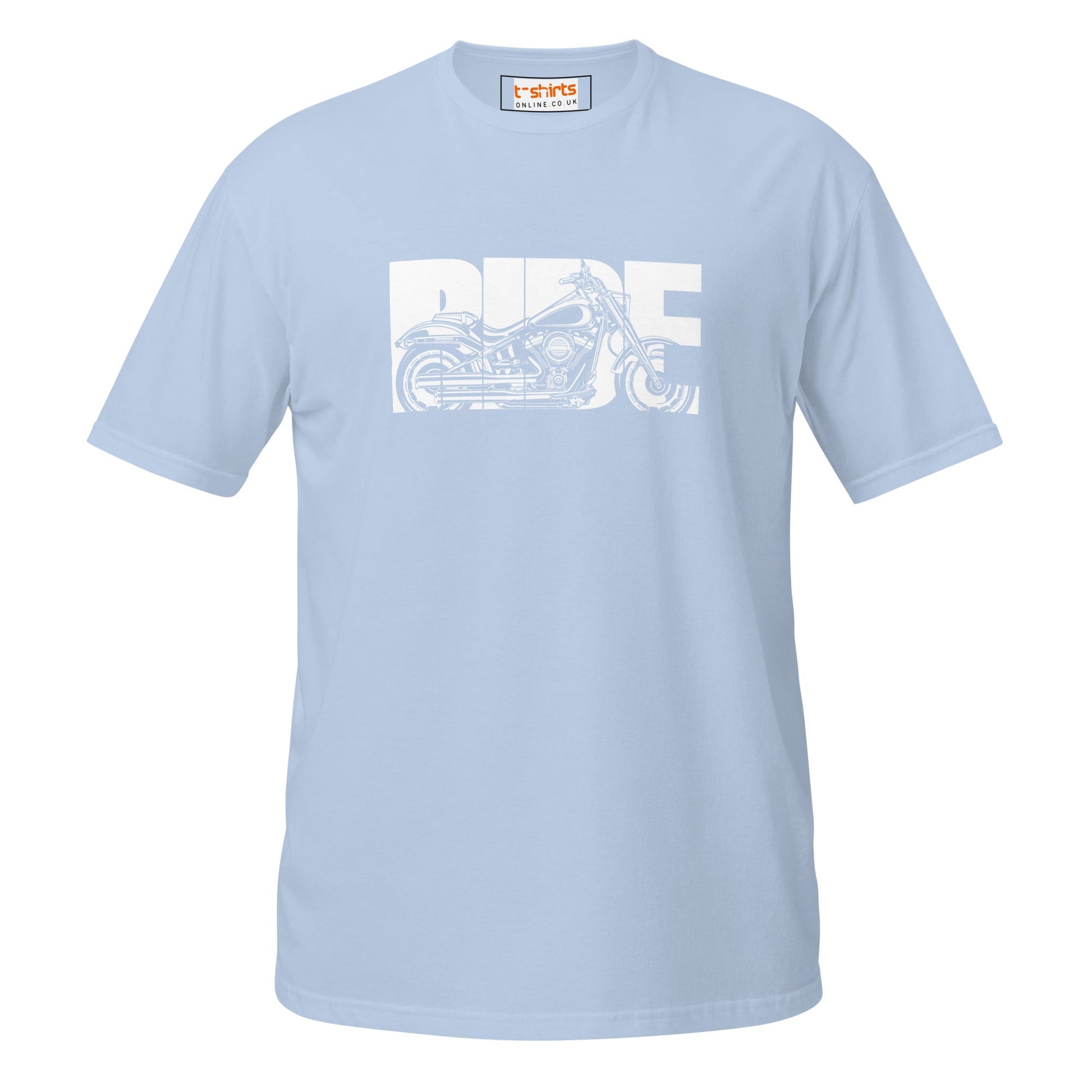 Motorbike Ride T-Shirt - Light Blue - T-Shirts Online