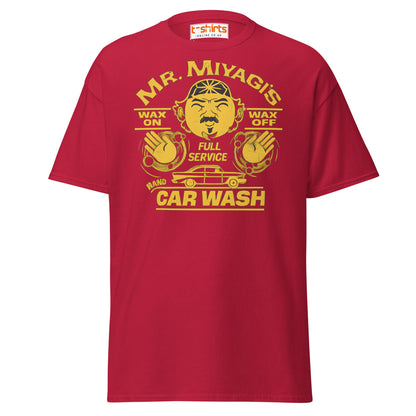 Mr. Miyagi’s Car Wash T-Shirt – Funny Retro Wax On Tee - Cardinal - T-Shirts Online