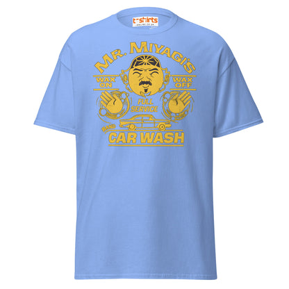 Mr. Miyagi’s Car Wash T-Shirt – Funny Retro Wax On Tee - Carolina Blue - T-Shirts Online