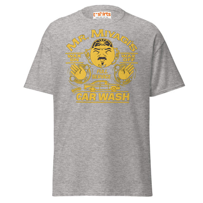 Mr. Miyagi’s Car Wash T-Shirt – Funny Retro Wax On Tee - Sport Grey - T-Shirts Online