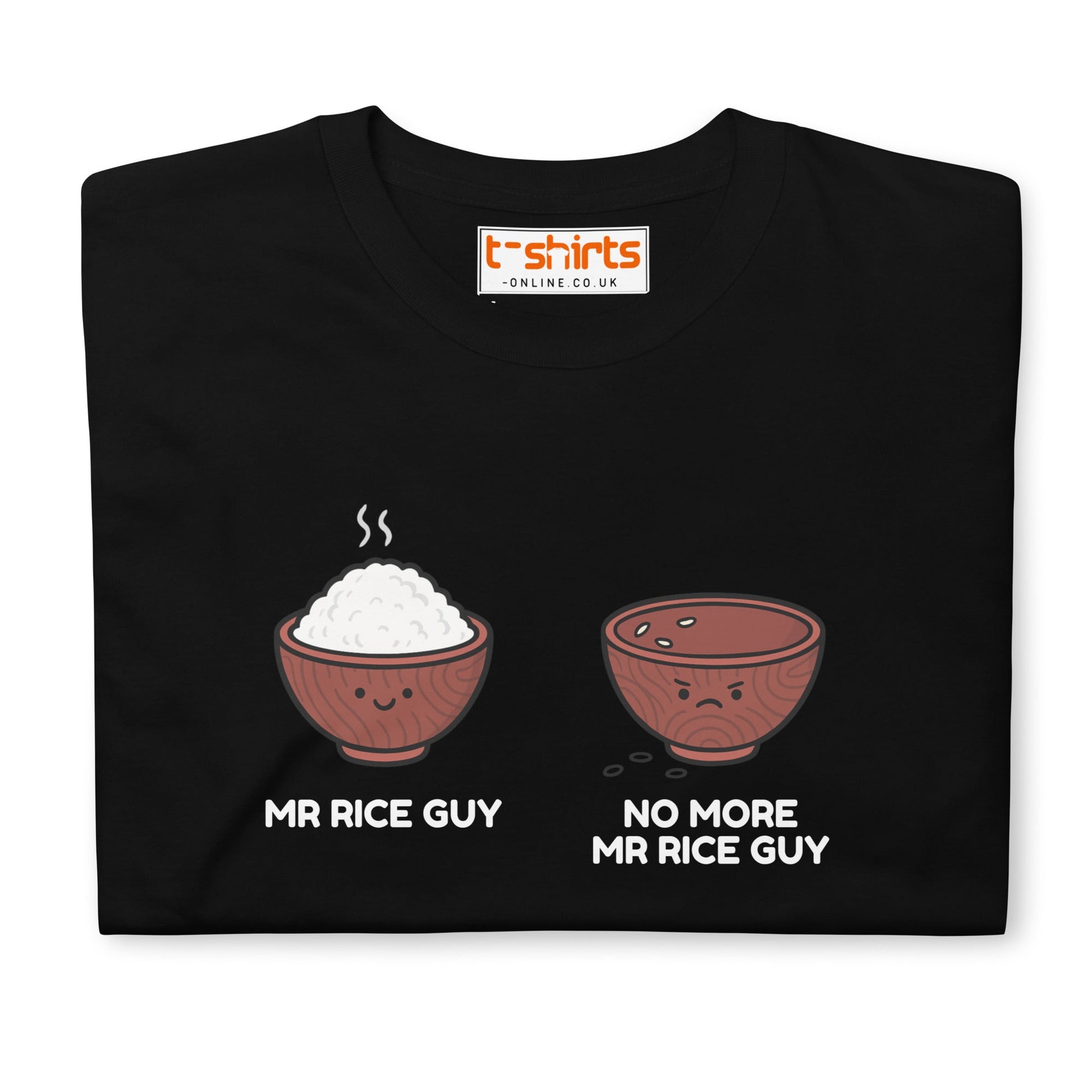 Mr Rice Guy Tee – Funny Food Pun Shirt - Black - T-Shirts Online