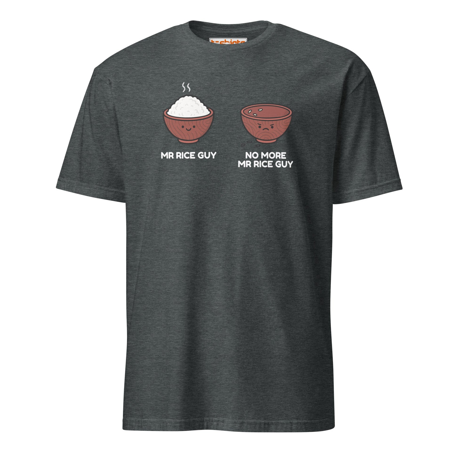 Mr Rice Guy Tee – Funny Food Pun Shirt - Dark Heather - T-Shirts Online