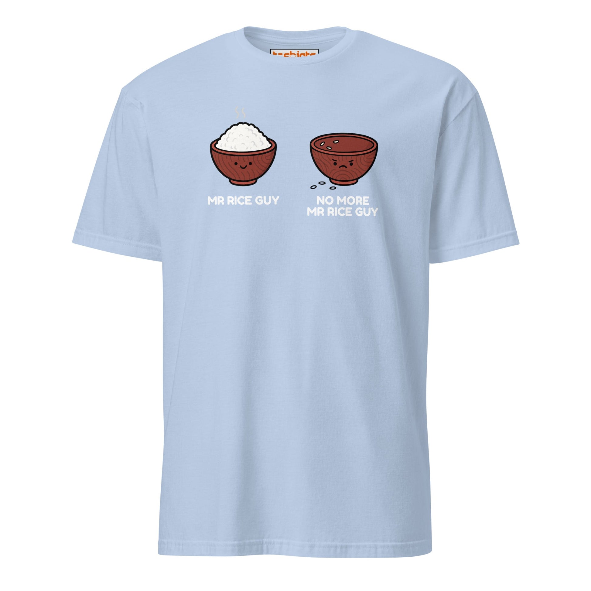 Mr Rice Guy Tee – Funny Food Pun Shirt - Light Blue - T-Shirts Online