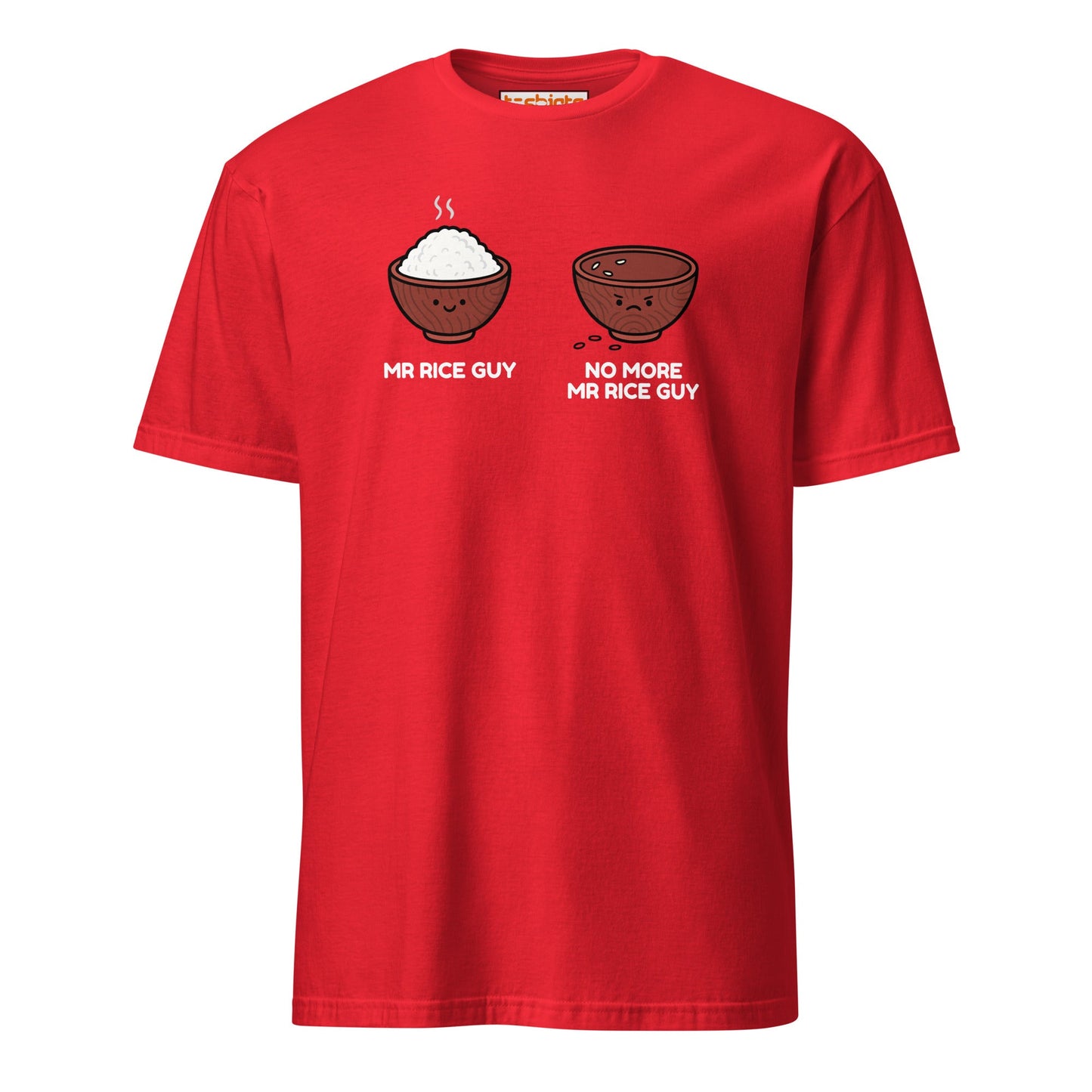 Mr Rice Guy Tee – Funny Food Pun Shirt - Red - T-Shirts Online