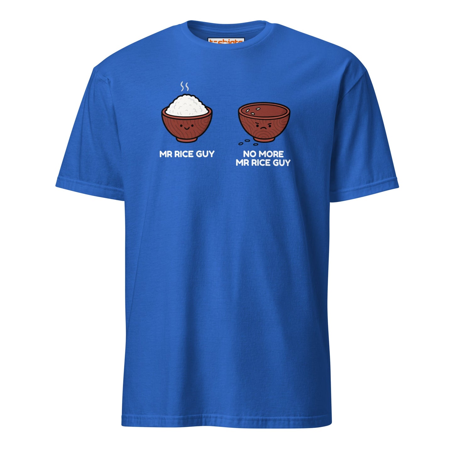 Mr Rice Guy Tee – Funny Food Pun Shirt - Royal - T-Shirts Online