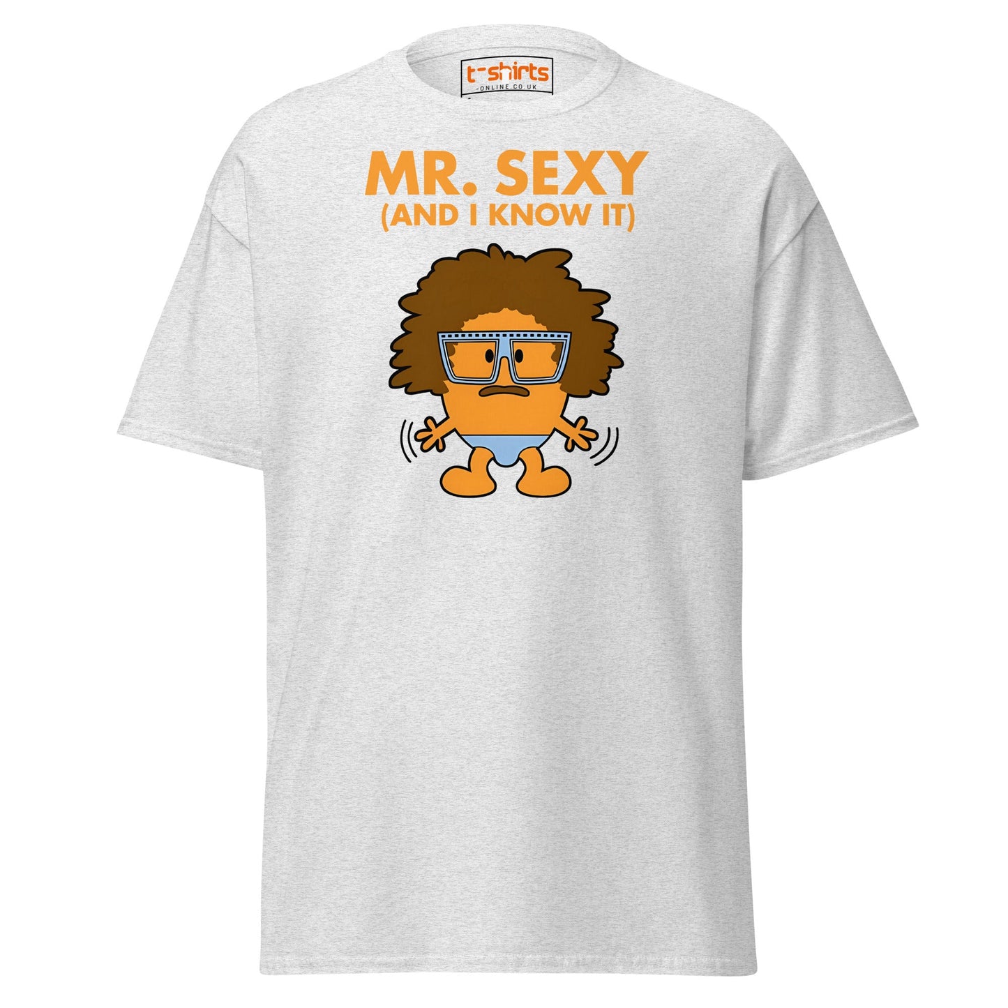 Mr. Sexy T-Shirt | Funny Cartoon Humor Tee - Ash - T-Shirts Online