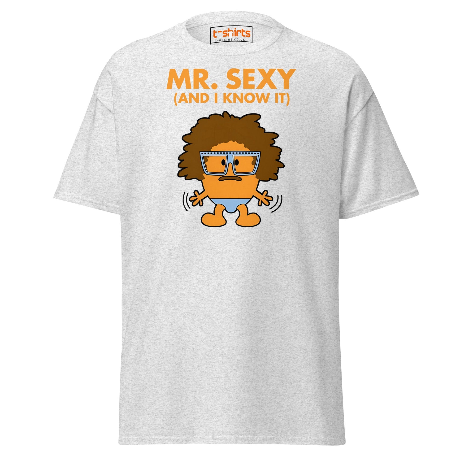 Mr. Sexy T-Shirt | Funny Cartoon Humor Tee - Ash - T-Shirts Online