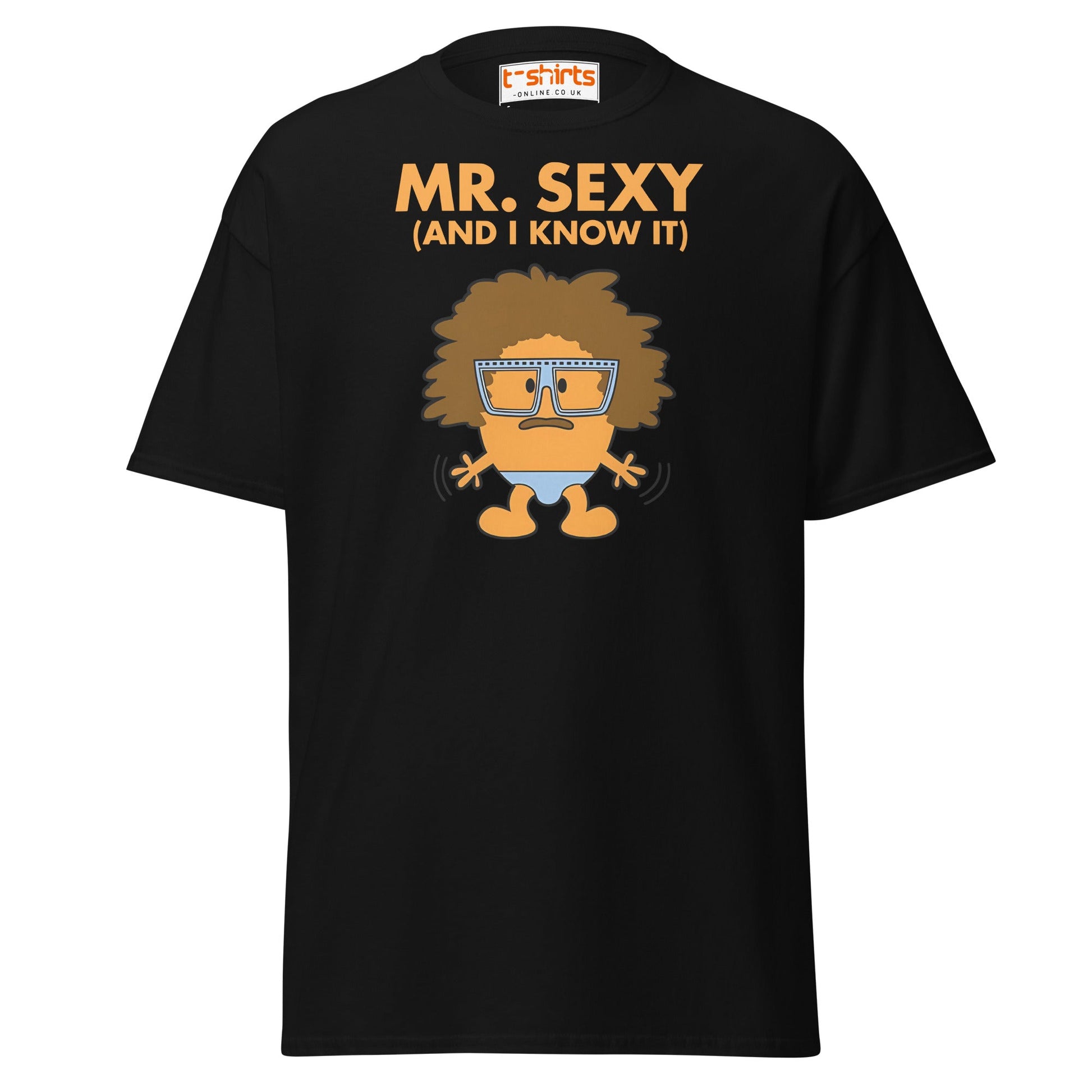 Mr. Sexy T-Shirt | Funny Cartoon Humor Tee - Black - T-Shirts Online