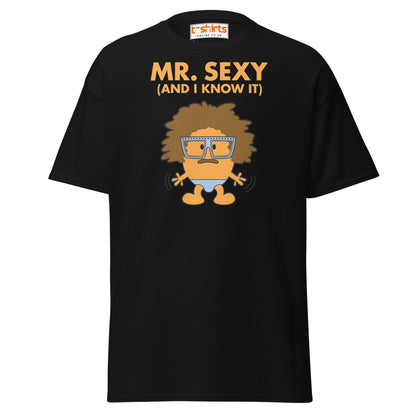 Mr. Sexy T-Shirt | Funny Cartoon Humor Tee - Black - T-Shirts Online