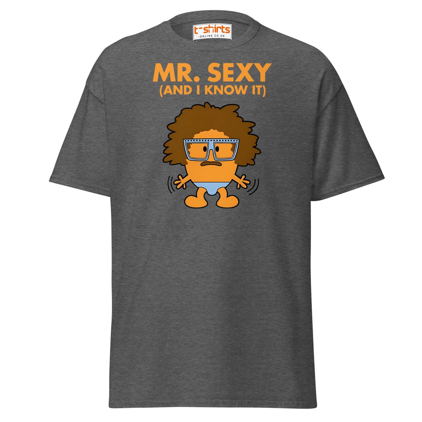 Mr. Sexy T-Shirt | Funny Cartoon Humor Tee - Dark Heather - T-Shirts Online