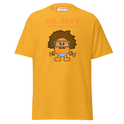 Mr. Sexy T-Shirt | Funny Cartoon Humor Tee - Gold - T-Shirts Online