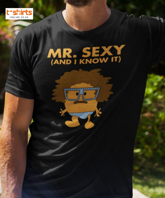 Mr. Sexy T-Shirt | Funny Cartoon Humor Tee - Maroon - T-Shirts Online