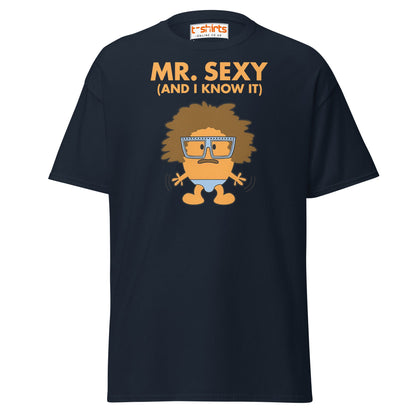 Mr. Sexy T-Shirt | Funny Cartoon Humor Tee - Navy - T-Shirts Online