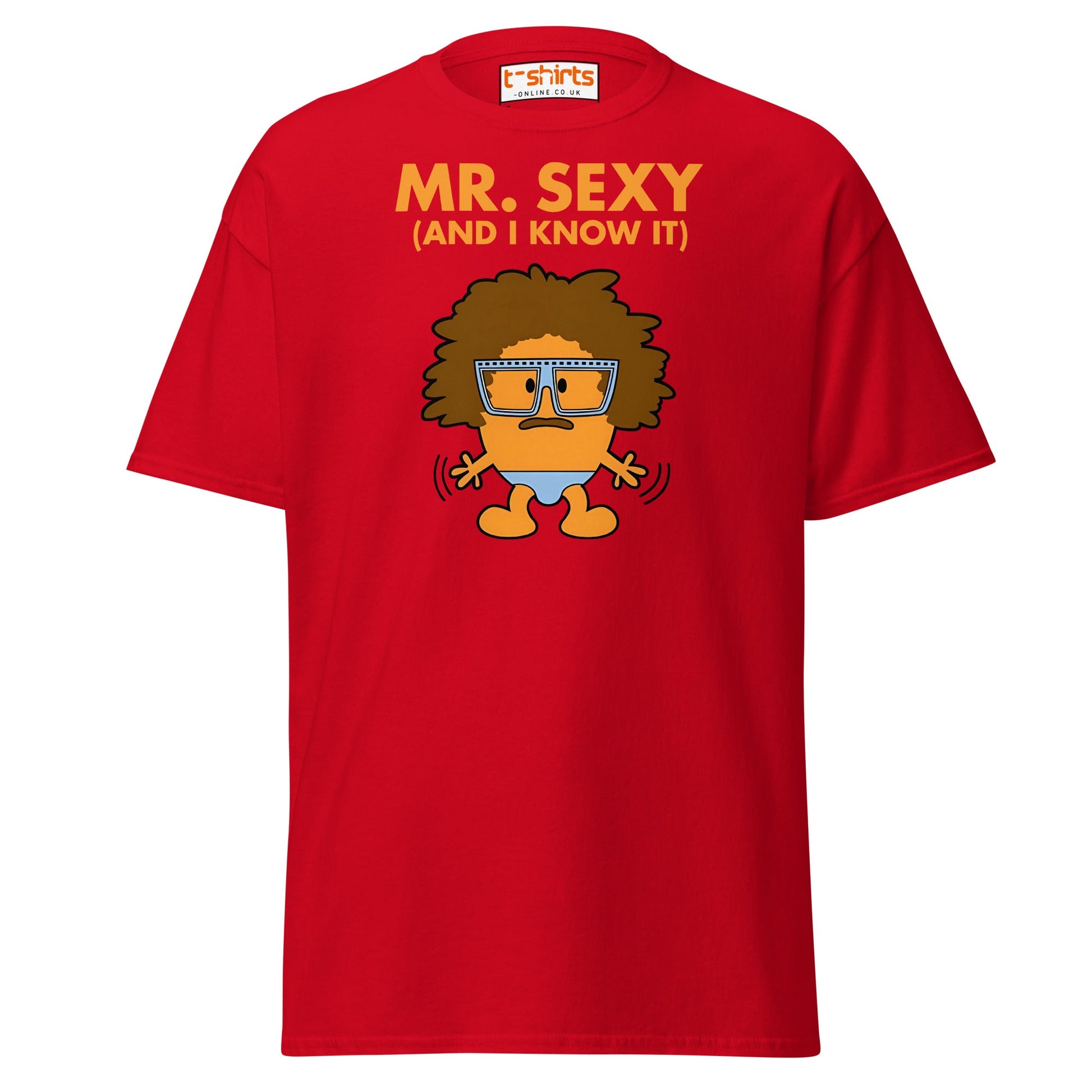 Mr. Sexy T-Shirt | Funny Cartoon Humor Tee - Red - T-Shirts Online