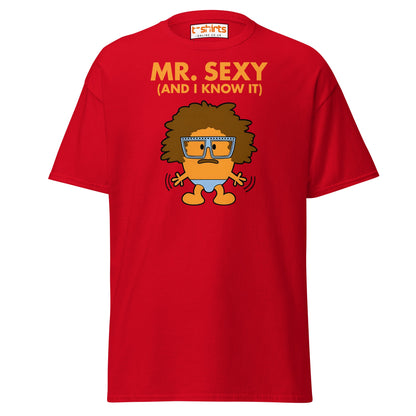 Mr. Sexy T-Shirt | Funny Cartoon Humor Tee - Red - T-Shirts Online