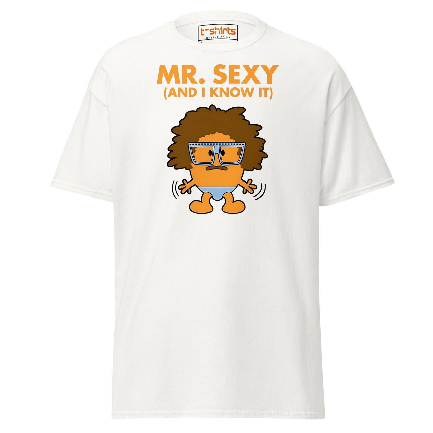 Mr. Sexy T-Shirt | Funny Cartoon Humor Tee - White - T-Shirts Online